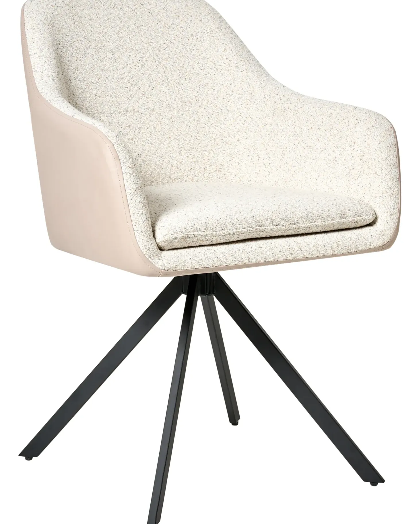 Sæt med 2 spisebordsstole LITHIA Boucle Lys Beige