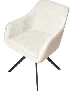Sæt med 2 spisebordsstole LITHIA Boucle Lys Beige