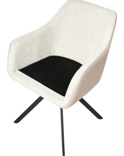 Sæt med 2 spisebordsstole LITHIA Boucle Lys Beige
