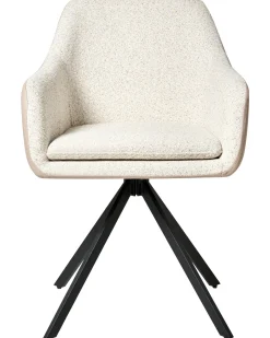 Sæt med 2 spisebordsstole LITHIA Boucle Lys Beige
