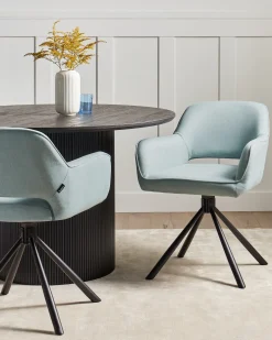 Sæt med 2 spisebordsstole LOURES Himmelblå