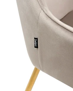 Sæt med 2 spisebordsstole LOVERNA Velour Beige