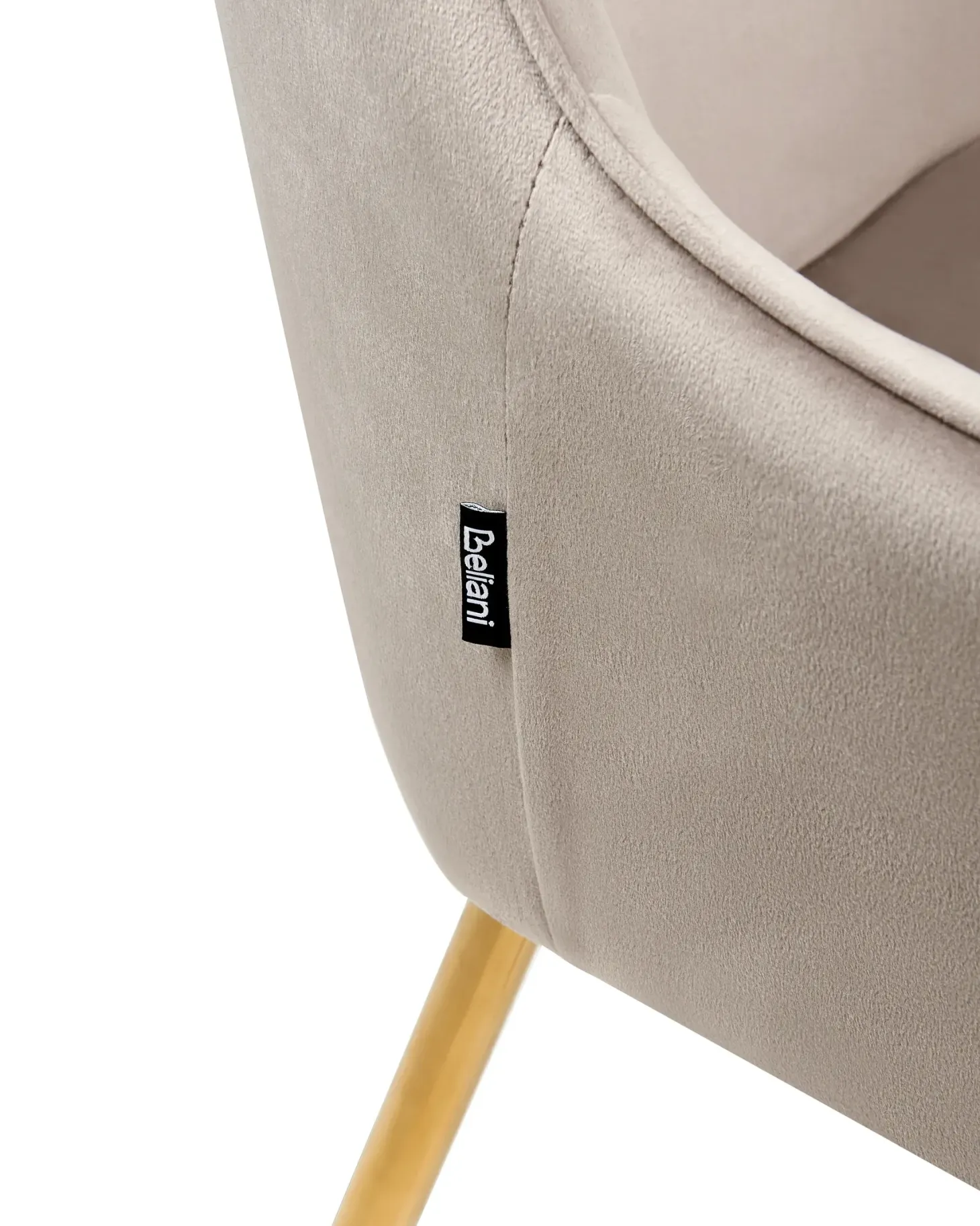 Sæt med 2 spisebordsstole LOVERNA Velour Beige