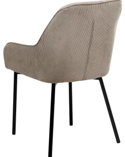 Sæt med 2 spisebordsstole LOVERNA Fløjl Beige