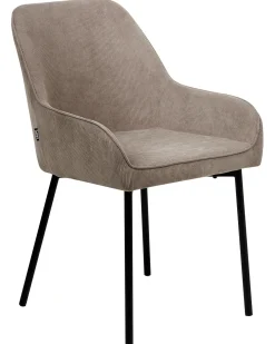 Sæt med 2 spisebordsstole LOVERNA Fløjl Beige