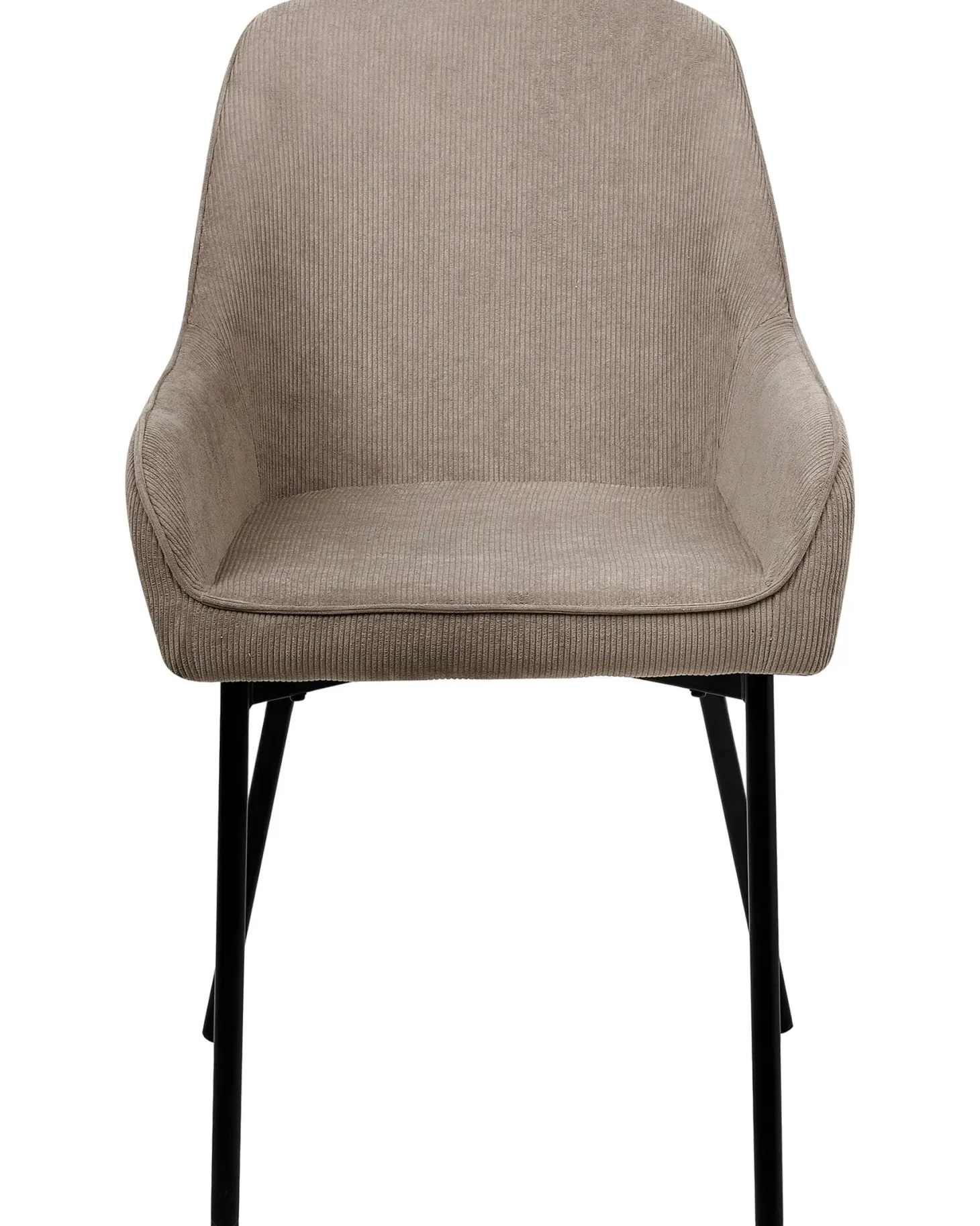 Sæt med 2 spisebordsstole LOVERNA Fløjl Beige