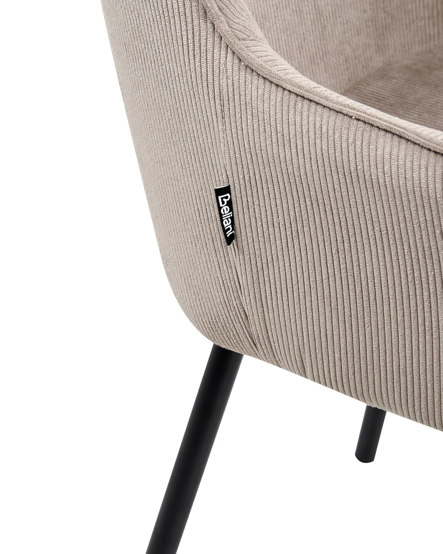Sæt med 2 spisebordsstole LOVERNA Fløjl Beige