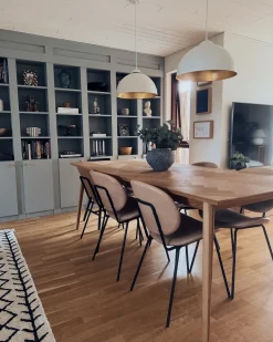 Sæt med 2 spisebordsstole LUANA Kunstlæder Sand Beige