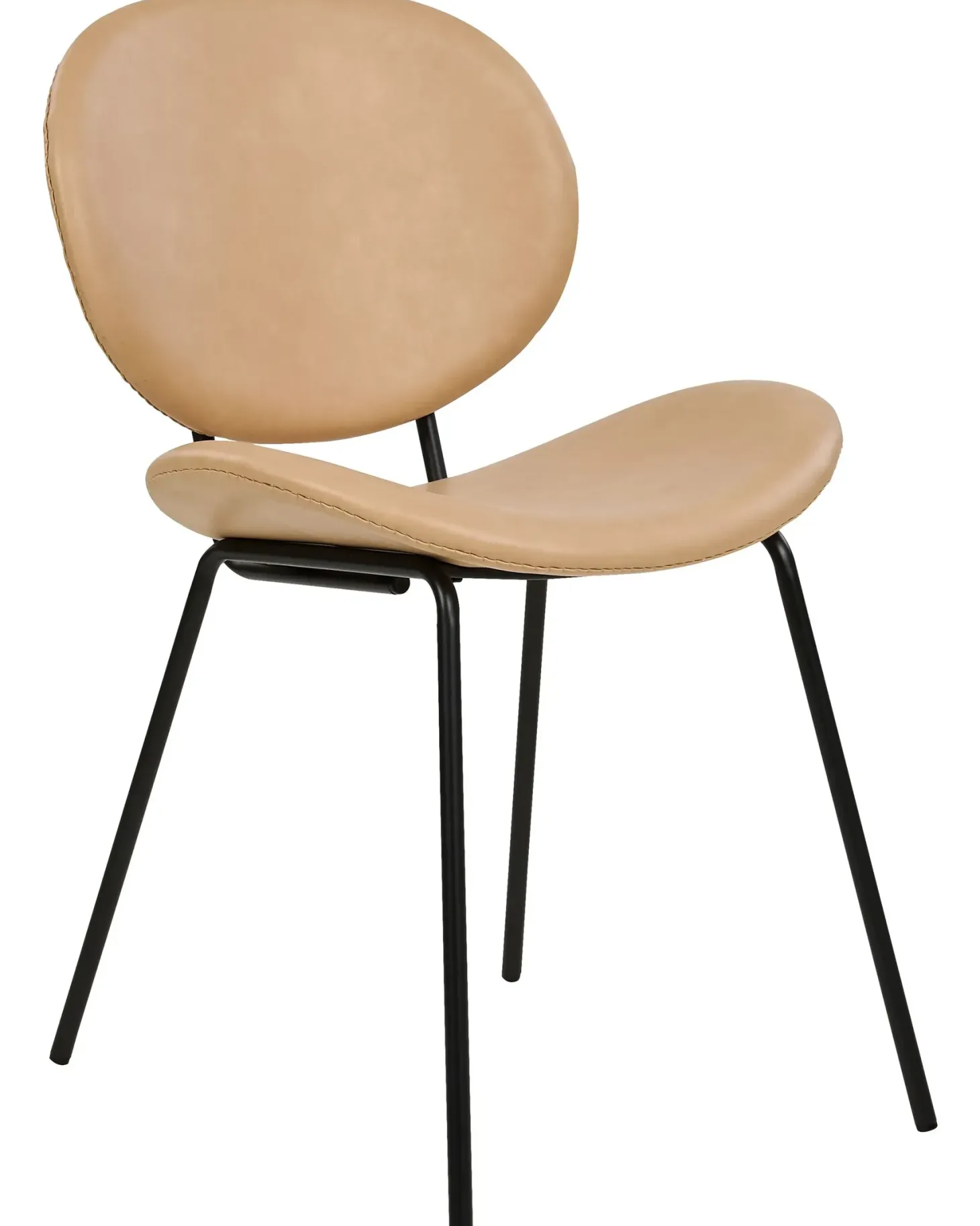 Sæt med 2 spisebordsstole LUANA Kunstlæder Sand Beige