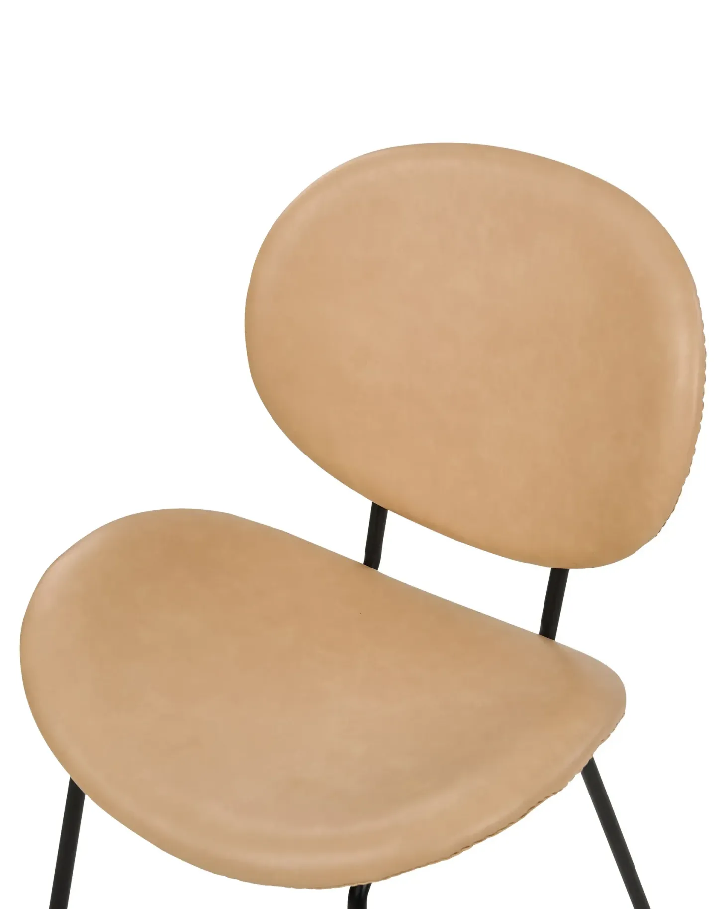Sæt med 2 spisebordsstole LUANA Kunstlæder Sand Beige