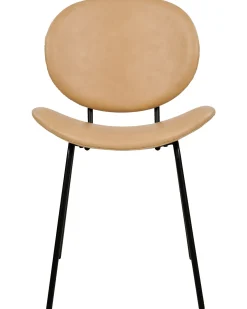 Sæt med 2 spisebordsstole LUANA Kunstlæder Sand Beige