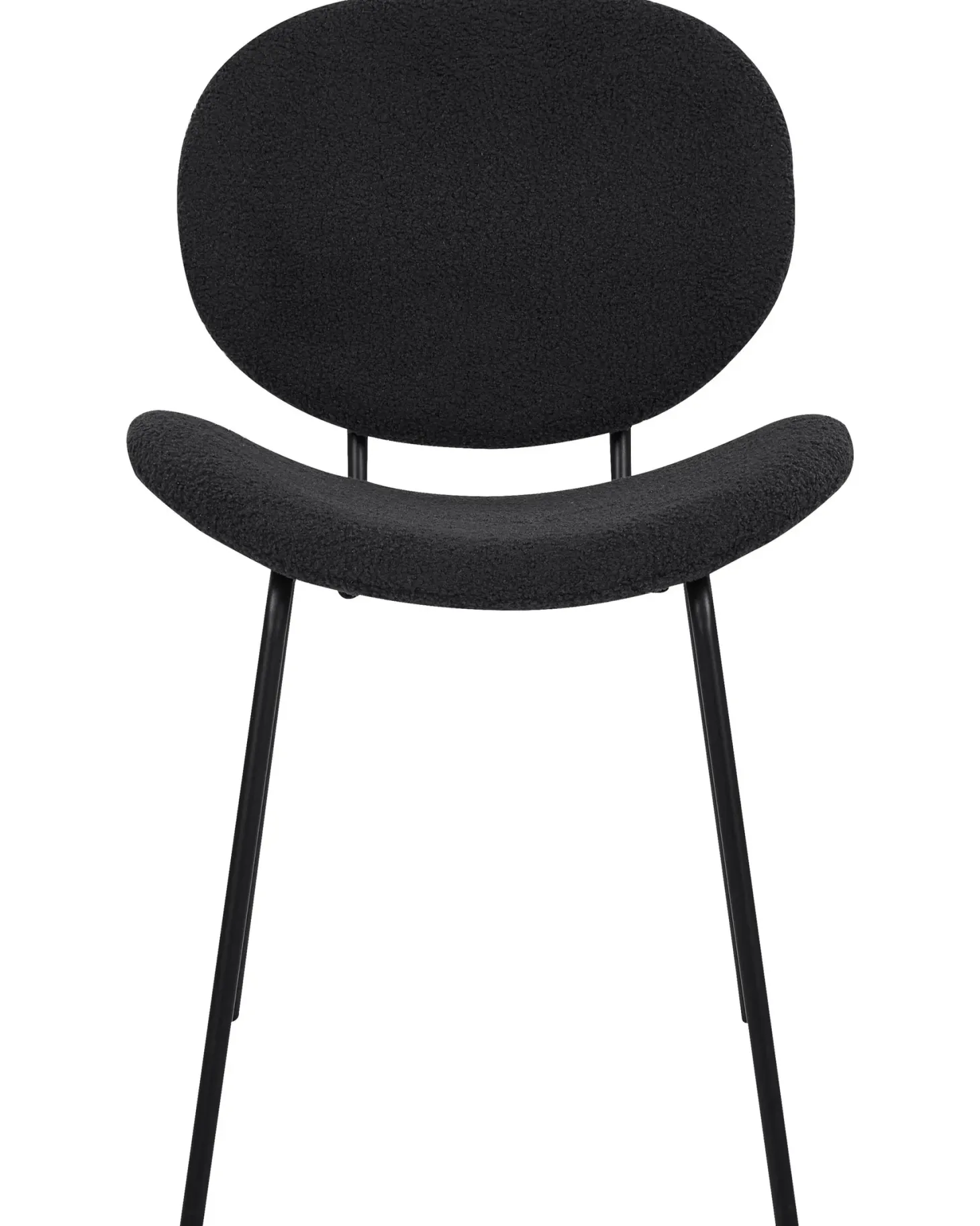 Sæt med 2 spisebordsstole LUANA Boucle Sort