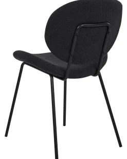 Sæt med 2 spisebordsstole LUANA Boucle Sort