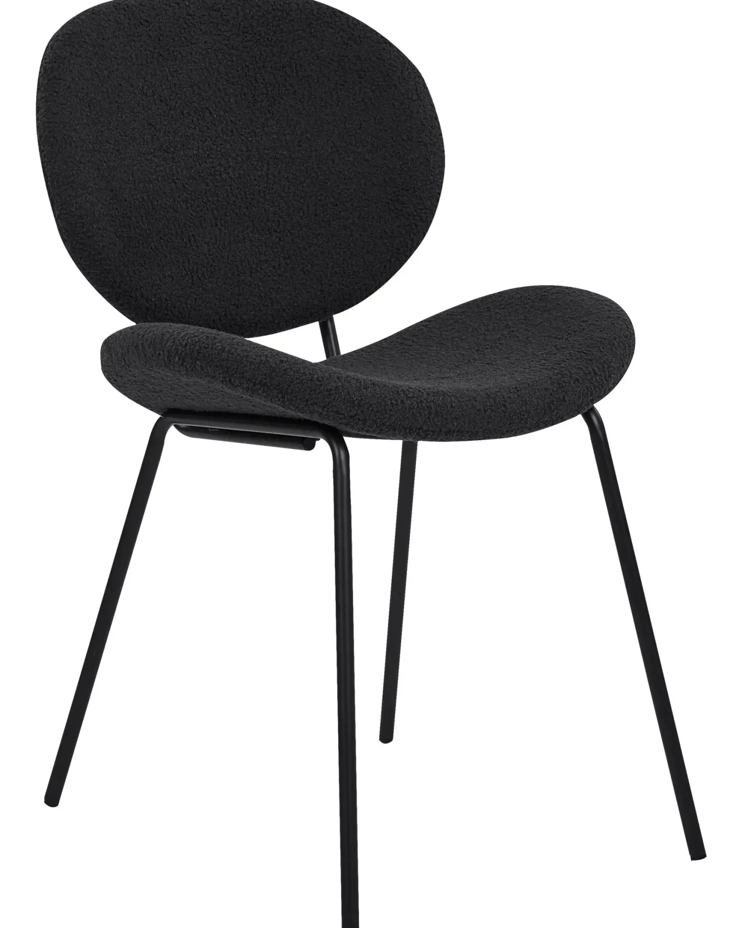 Sæt med 2 spisebordsstole LUANA Boucle Sort
