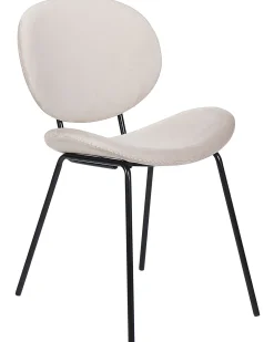 Sæt med 2 spisebordsstole LUANA Velour Lys Beige