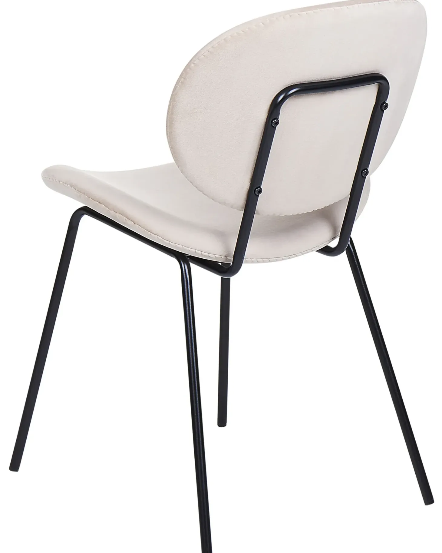 Sæt med 2 spisebordsstole LUANA Velour Lys Beige