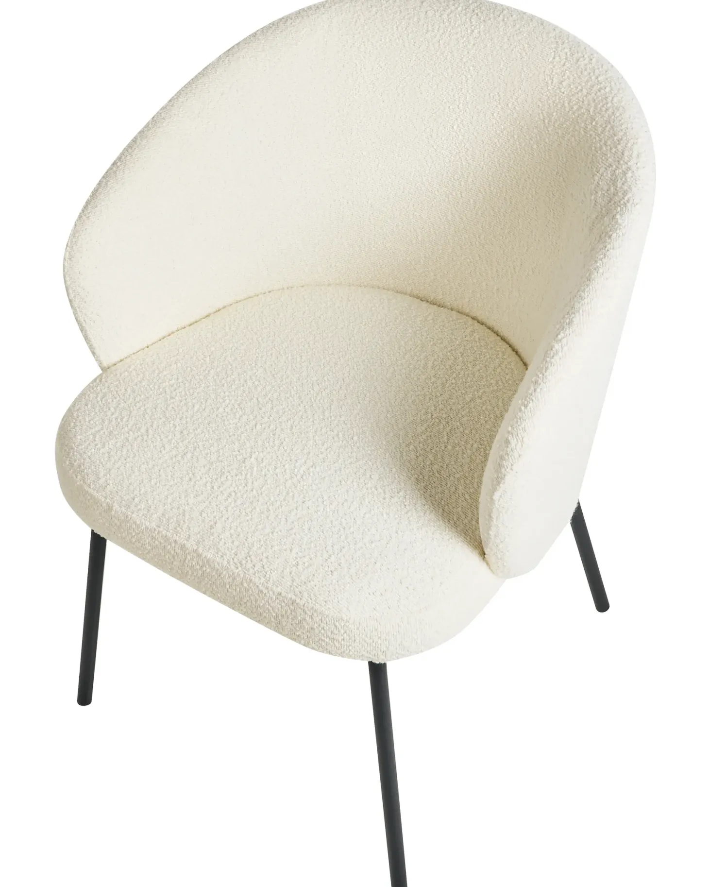 Sæt med 2 spisebordsstole LUDDEN Boucle Lys Beige