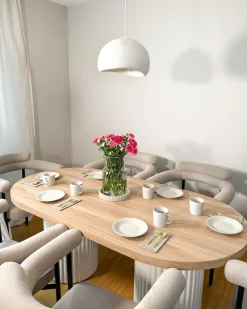 Sæt med 2 spisebordsstole LYNEY Beige