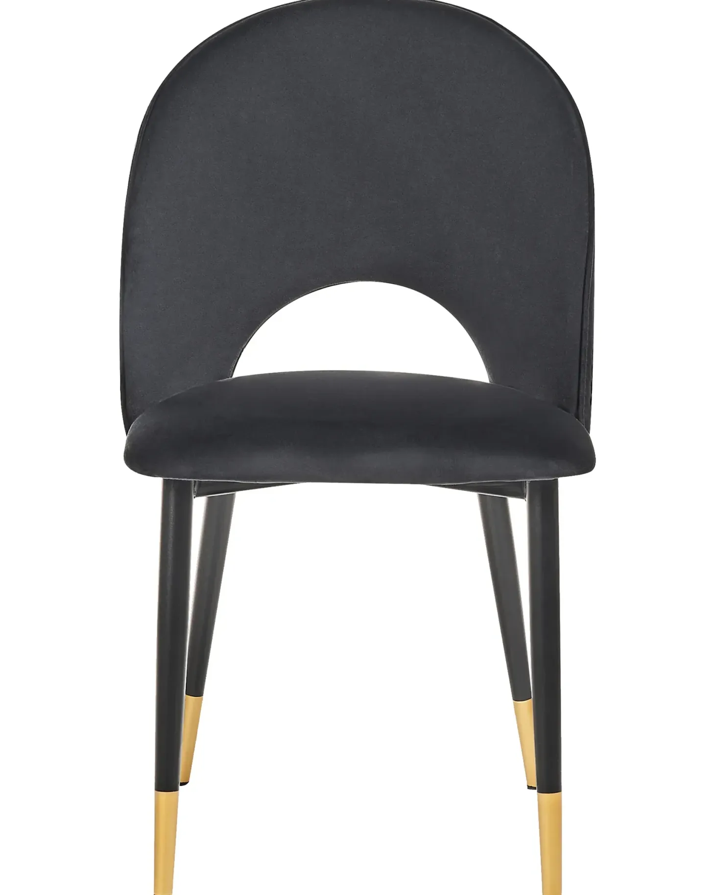 Sæt med 2 spisebordsstole MAGALIA Velour Sort
