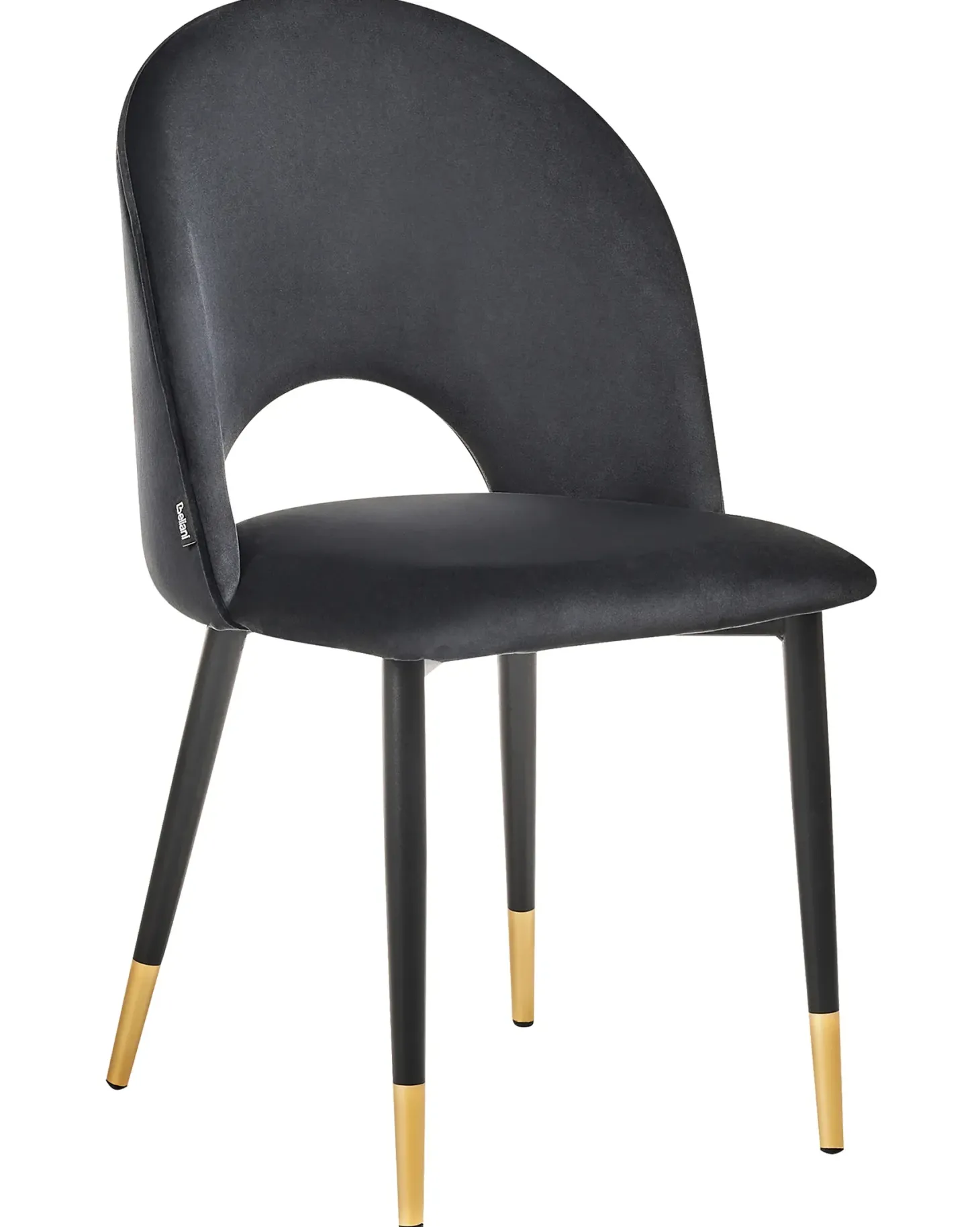 Sæt med 2 spisebordsstole MAGALIA Velour Sort