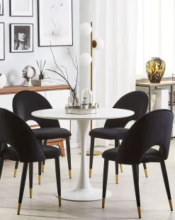 Sæt med 2 spisebordsstole MAGALIA Velour Sort