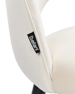 Sæt med 2 spisebordsstole MAGALIA Velour Lys Beige