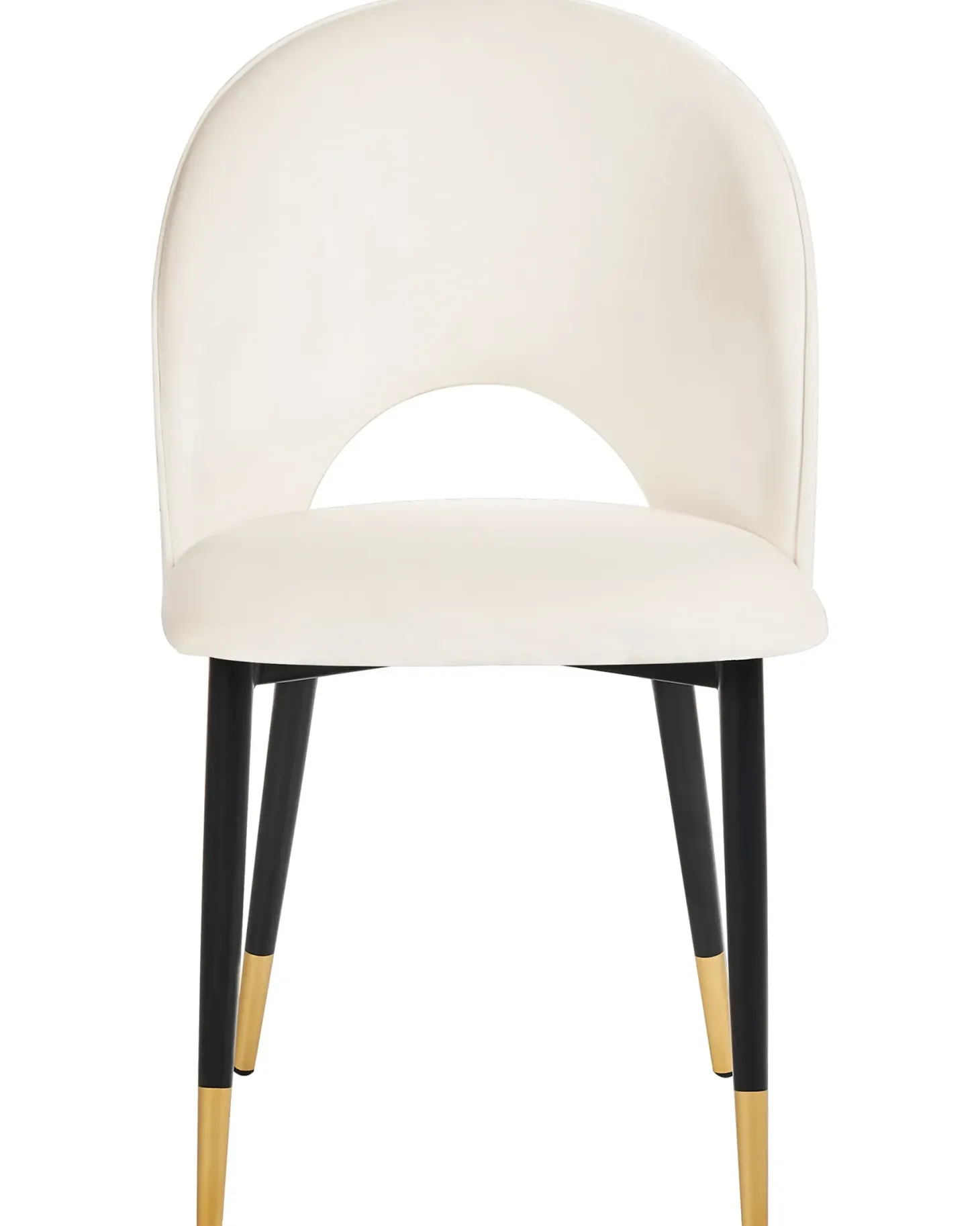 Sæt med 2 spisebordsstole MAGALIA Velour Lys Beige