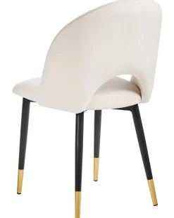 Sæt med 2 spisebordsstole MAGALIA Velour Lys Beige