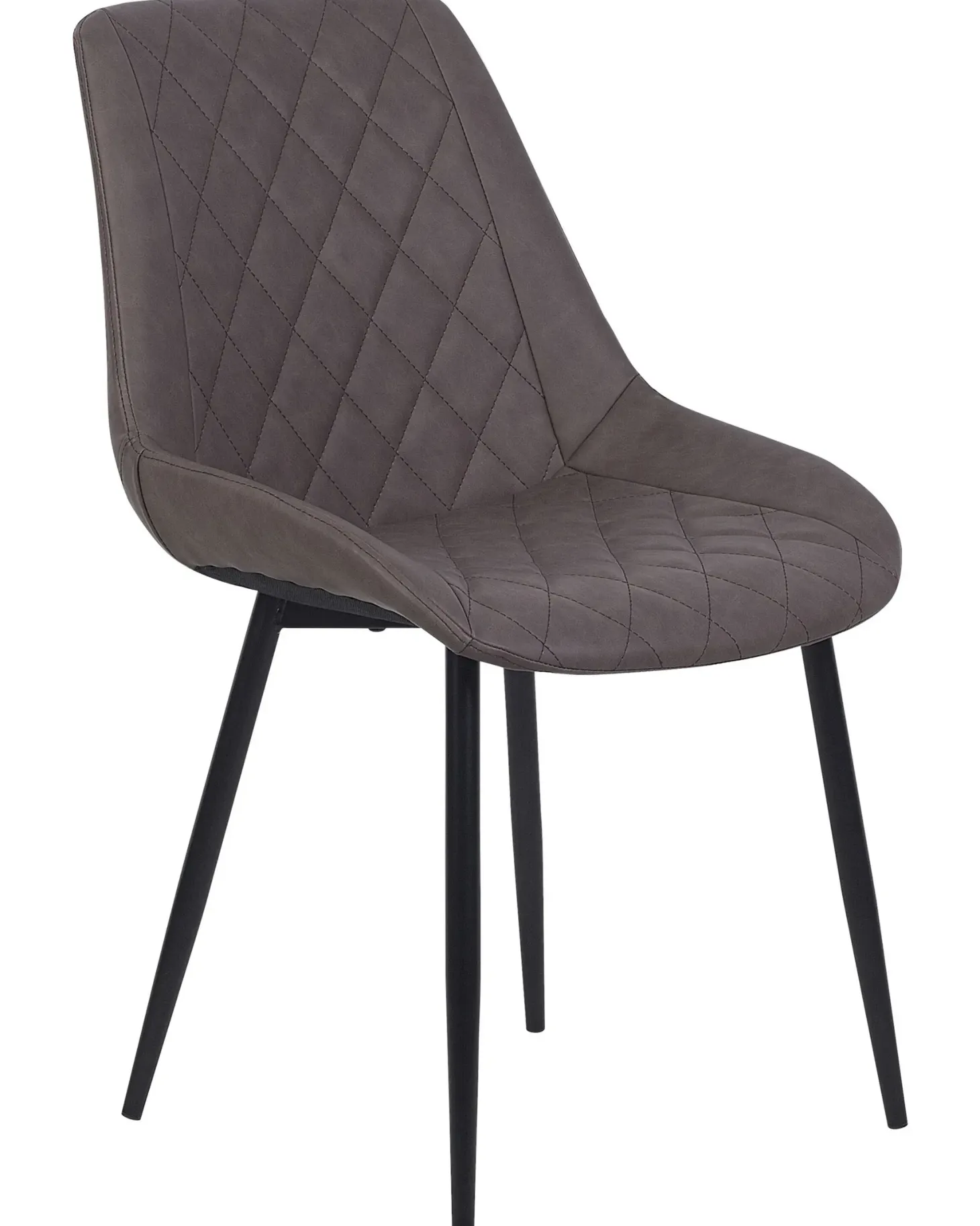 Sæt med 2 spisebordsstole MARIBEL Kunstlæder Mørkebrun