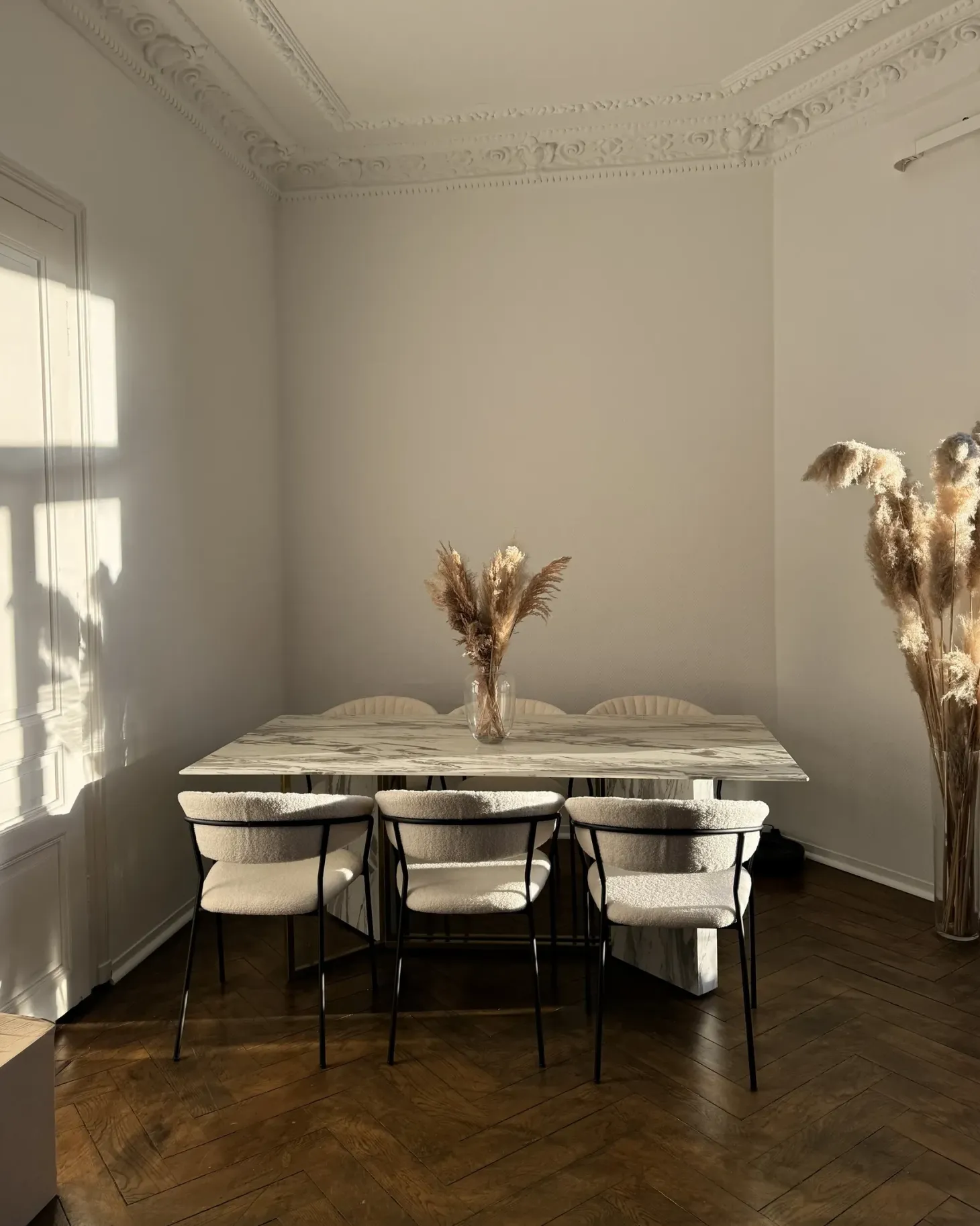 Sæt med 2 spisebordsstole MARIPOSA Velour Cremehvid