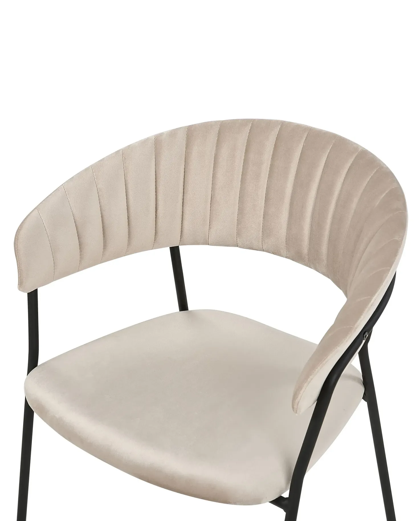Sæt med 2 spisebordsstole MARIPOSA Velour Brungrå