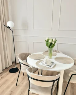 Sæt med 2 spisebordsstole MARIPOSA Velour Brungrå