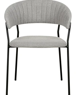 Sæt med 2 spisebordsstole MARIPOSA Boucle Grå