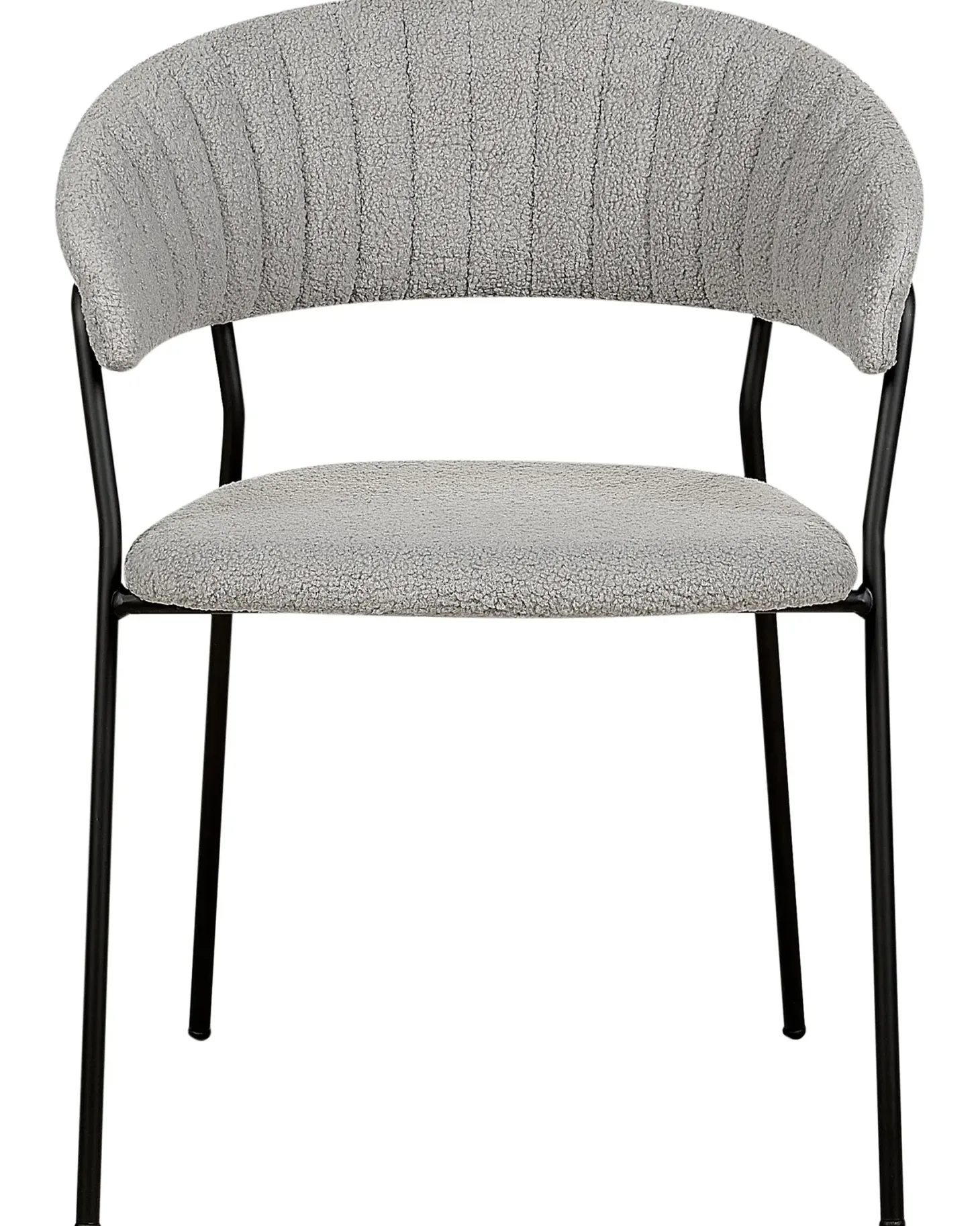 Sæt med 2 spisebordsstole MARIPOSA Boucle Grå