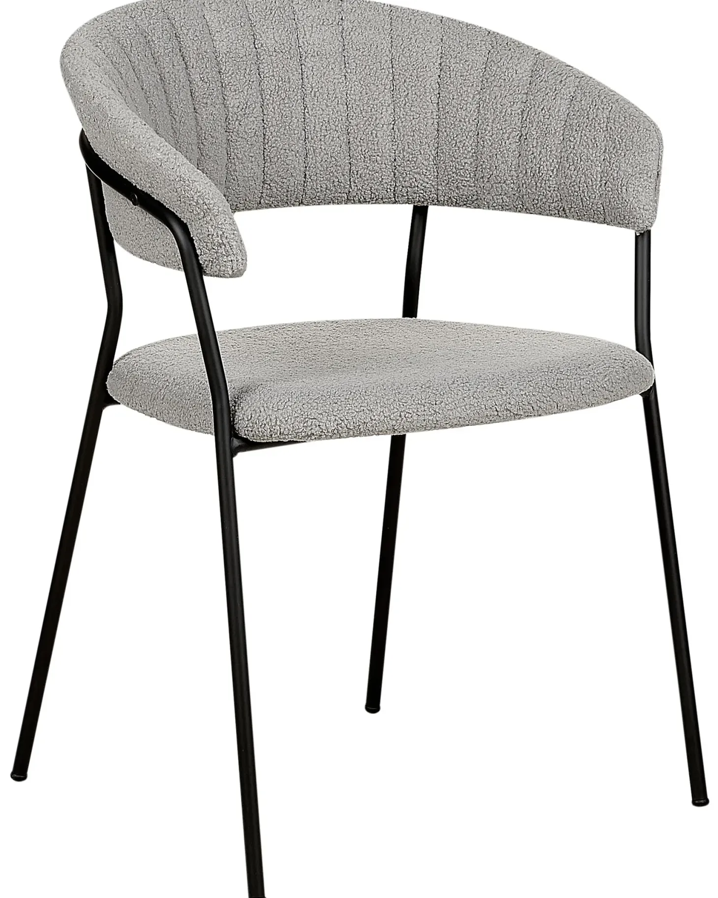 Sæt med 2 spisebordsstole MARIPOSA Boucle Grå