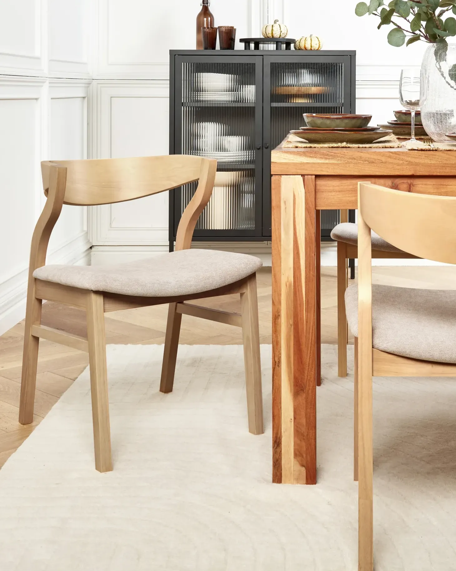Sæt med 2 spisebordsstole MAROA Træ Beige