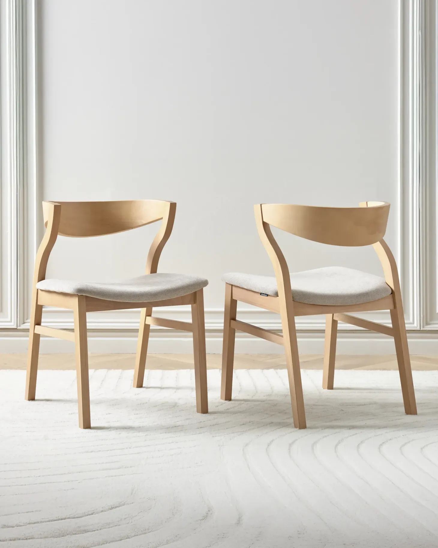 Sæt med 2 spisebordsstole MAROA Træ Beige