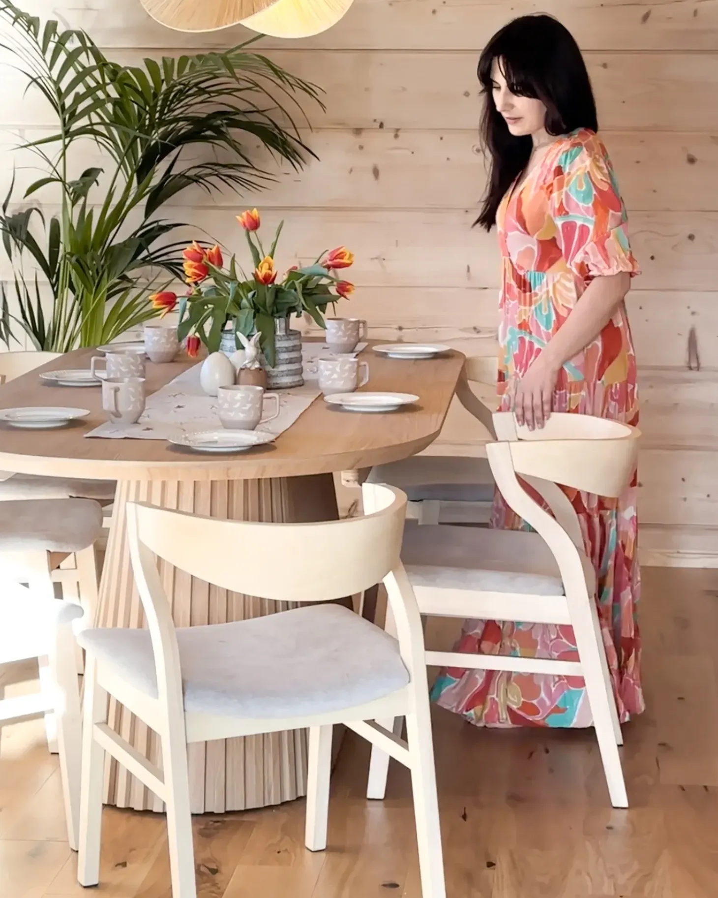 Sæt med 2 spisebordsstole MAROA Træ Beige