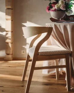 Sæt med 2 spisebordsstole MAROA Træ Lys Beige