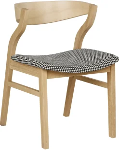 Sæt med 2 spisebordsstole MAROA Træ Sort/hvid