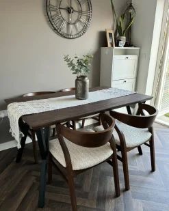Sæt med 2 spisebordsstole MAROA Træ Lys Beige