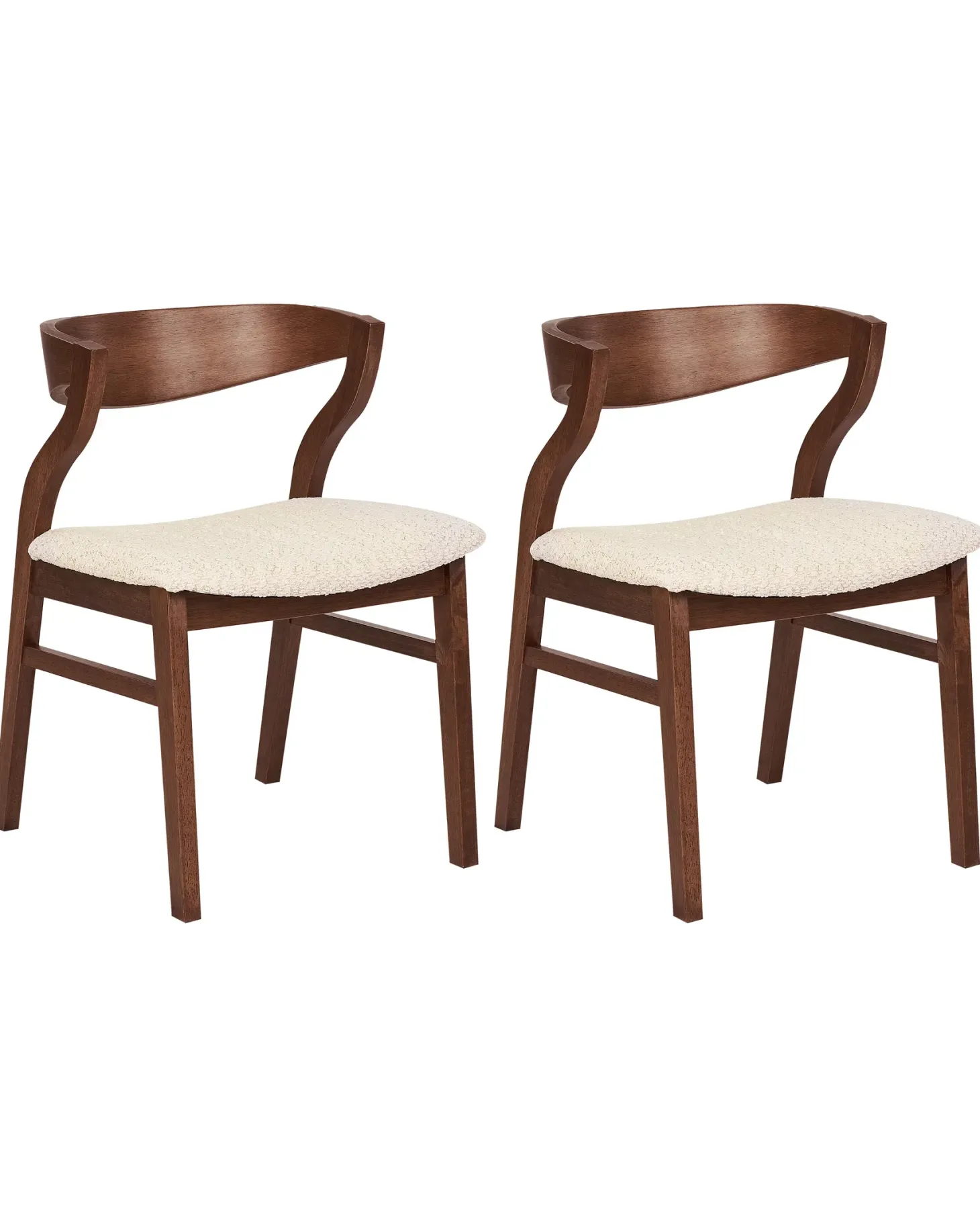 Sæt med 2 spisebordsstole MAROA Træ Lys Beige