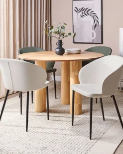Sæt med 2 spisebordsstole MASON Lys Beige