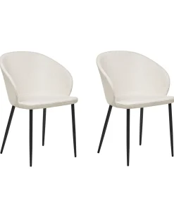 Sæt med 2 spisebordsstole MASON Lys Beige