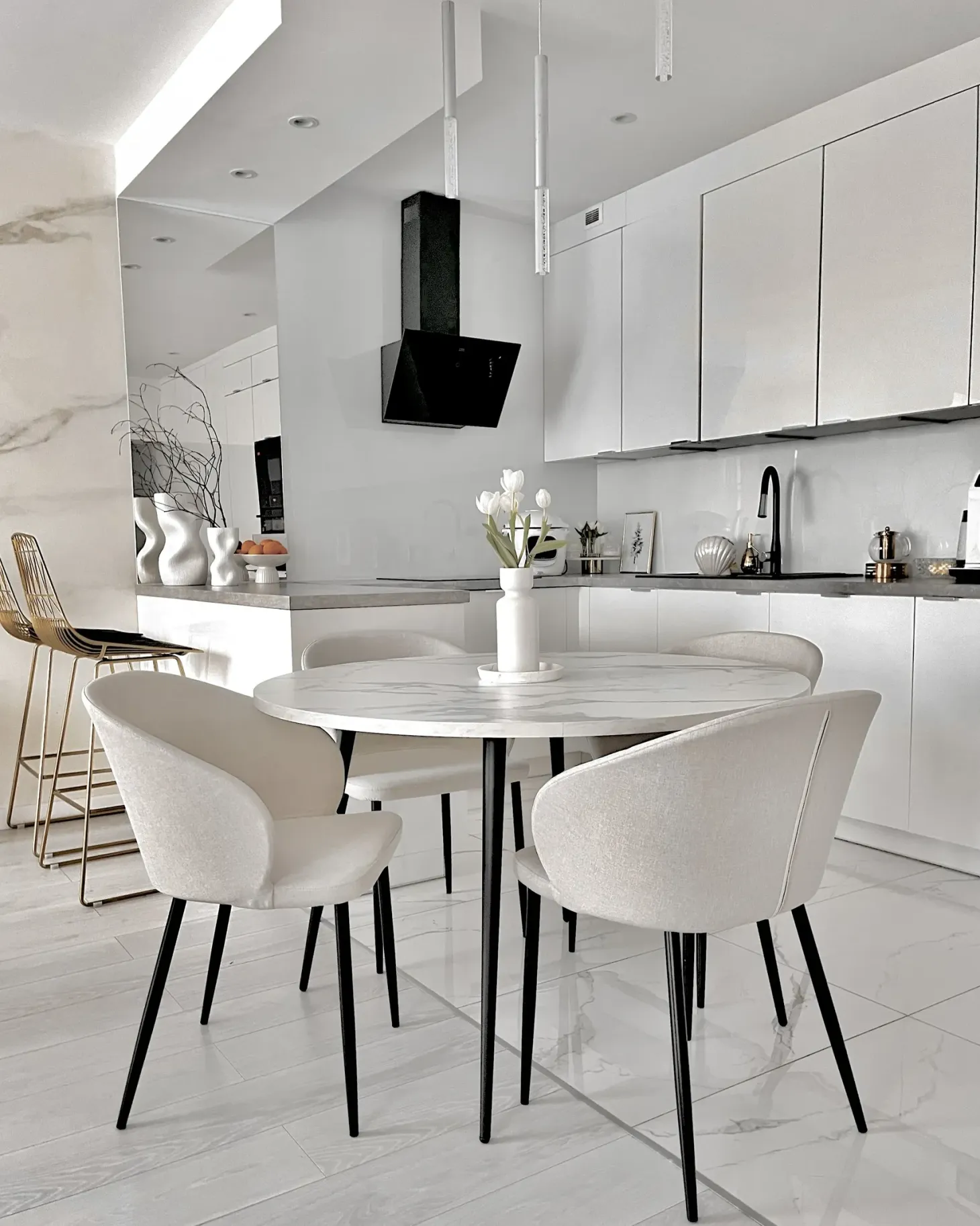 Sæt med 2 spisebordsstole MASON Lys Beige