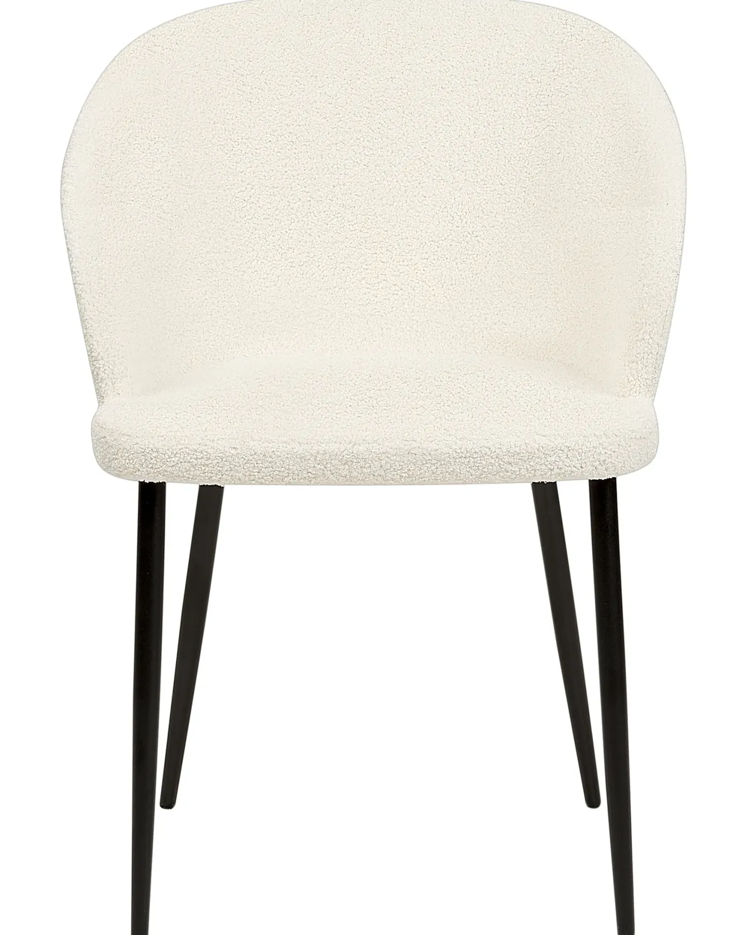 Sæt med 2 spisebordsstole MASON Boucle Cremehvid