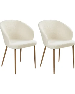 Sæt med 2 spisebordsstole MASON Boucle