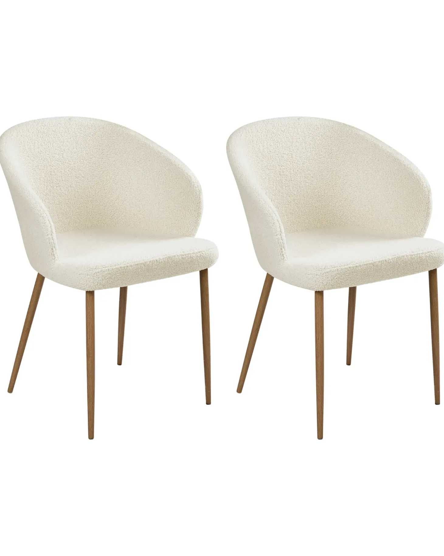 Sæt med 2 spisebordsstole MASON Boucle