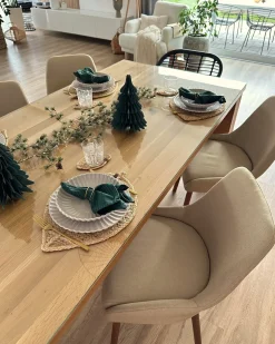 Sæt med 2 spisebordsstole MELFORT Sand Beige