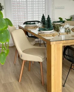 Sæt med 2 spisebordsstole MELFORT Sand Beige